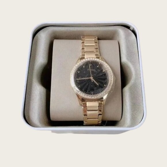 Fossil BQ3759 Rye Three-Hand Gold-Tone Stainless Steel Watch - Picture 5 of 6